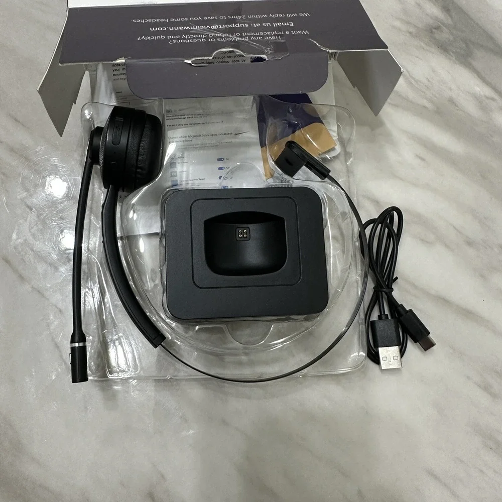 Vicimwann Wireless Mono Headset With Built In Microphone Model M98B NEW OPEN BOX